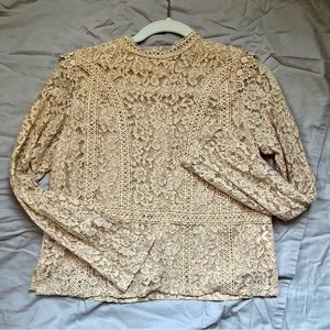 Zara lace long sleeve blouse Size XS